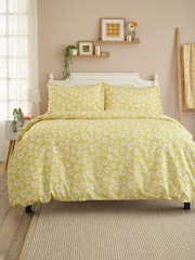 Deyongs Yellow Lazy Daisy Duvet Cover and Pillowcase Set - Image 2 of 4