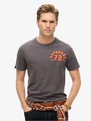 Superdry Black 100% Cotton Vintage Athletic Chest Short Sleeve T-Shirt - Image 1 of 6