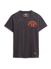 Superdry Black 100% Cotton Vintage Athletic Chest Short Sleeve T-Shirt - Image 4 of 6