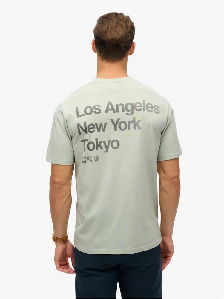 Superdry Grey Loose 100% Cotton Core Logo City T-Shirt - Image 2 of 7