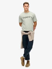 Superdry Grey Loose 100% Cotton Core Logo City T-Shirt - Image 4 of 7