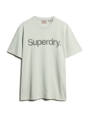 Superdry Grey Loose 100% Cotton Core Logo City T-Shirt - Image 5 of 7