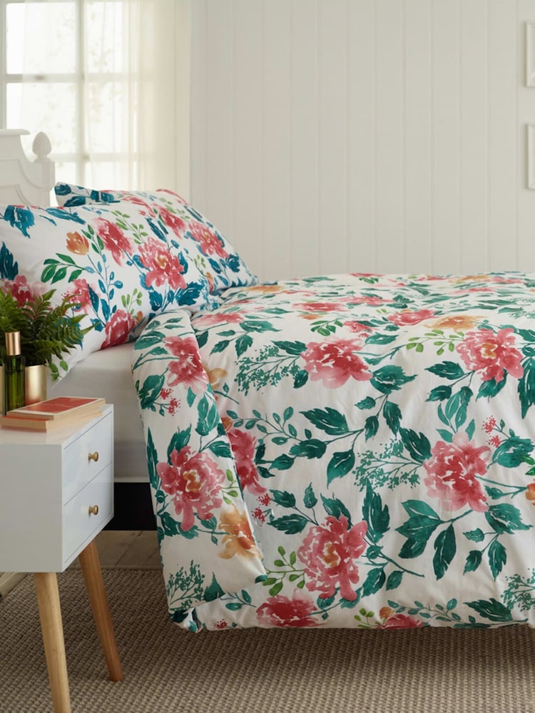 Deyongs Green Moore Lane Duvet Cover and Pillowcase Set - Image 1 of 4 Deyongs Green Moore Lane Duvet Cover and Pillowcase Set - Image 1 of 4