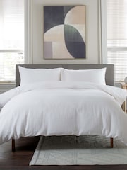 The Lyndon Company White Tilly Texture Duvet Cover and Pillowcase Set - Image 1 of 4