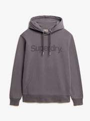 Superdry Rock Dark Grey 100% Cotton Core Logo City Hoodie - Image 4 of 4