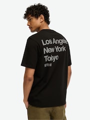 Superdry Black Loose 100% Cotton Core Logo City T-Shirt - Image 2 of 6