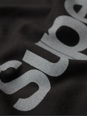 Superdry Black Loose 100% Cotton Core Logo City T-Shirt - Image 5 of 6