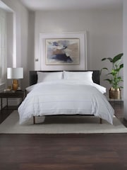 The Lyndon Company White On The Line Duvet Cover and Pillowcase Set - Image 1 of 5