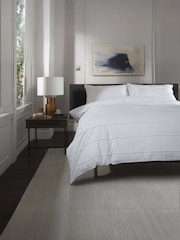 The Lyndon Company White On The Line Duvet Cover and Pillowcase Set - Image 3 of 5