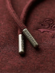 Superdry Red Port Marl Essential Logo Zip-Up Hoodie - Image 5 of 5