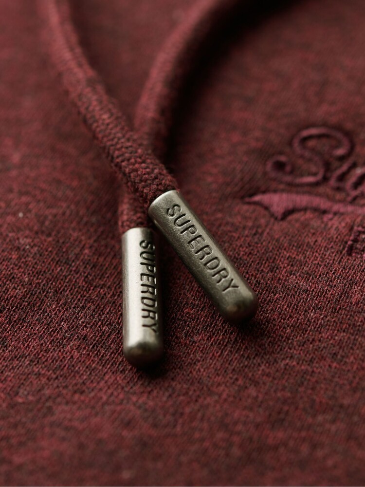Superdry Red Port Marl Essential Logo Zip-Up Hoodie - Image 5 of 5
