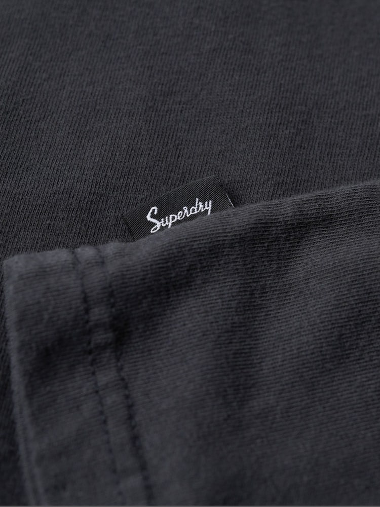 Superdry Mid Back in Black Loose 100% Cotton Biker Rock Graphic T-Shirt - Image 6 of 7