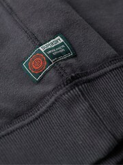 Superdry Washed Black 100% Cotton Vintage Athletic Henley Hoodie - Image 5 of 6