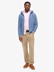 Superdry Moonlight Blue Essential Logo Zip-Up Hoodie - Image 3 of 6