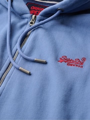 Superdry Moonlight Blue Essential Logo Zip-Up Hoodie - Image 6 of 6
