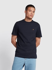 Dunkelblau - Farah Danny Kurzärmeliges T-Shirt - Bild 1 von 4