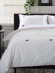 The Lyndon Company White Filigree Hearts Duvet Cover and Pillowcase Set - Image 2 of 5