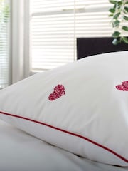 The Lyndon Company White Filigree Hearts Duvet Cover and Pillowcase Set - Image 3 of 5
