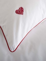 The Lyndon Company White Filigree Hearts Duvet Cover and Pillowcase Set - Image 4 of 5