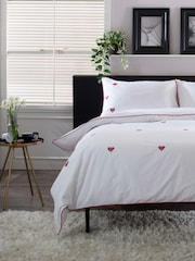 The Lyndon Company White Filigree Hearts Duvet Cover and Pillowcase Set - Image 5 of 5