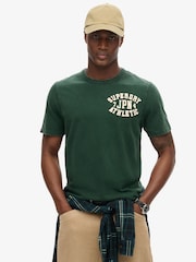 Superdry Green 100% Cotton Vintage Athletic Chest Short Sleeve T-Shirt - Image 1 of 6
