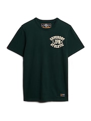 Superdry Green 100% Cotton Vintage Athletic Chest Short Sleeve T-Shirt - Image 4 of 6