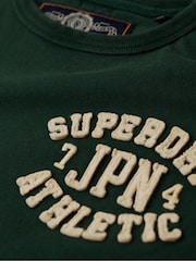 Superdry Green 100% Cotton Vintage Athletic Chest Short Sleeve T-Shirt - Image 5 of 6