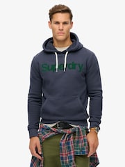 Superdry Truest Navy Core Logo Classic Hoodie - Image 1 of 7