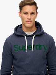 Superdry Truest Navy Core Logo Classic Hoodie - Image 4 of 7