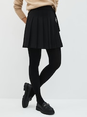 Black Ribbed Thermal 100D Tights - Image 1 of 2