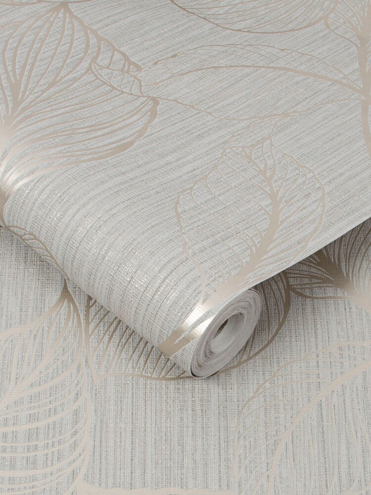 Art For The Home Light Grey Boutique Royal Palm 10M Wallpaper - Image 3 of 3