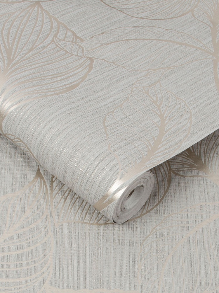 Art For The Home Light Grey Boutique Royal Palm 10M Wallpaper - Image 3 of 3 Art For The Home Light Grey Boutique Royal Palm 10M Wallpaper - Image 3 of 3
