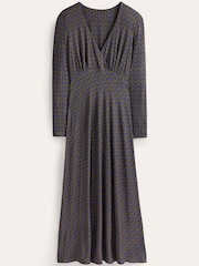 Boden Blue Long Sleeve Jersey Tea Dress - Image 5 of 5