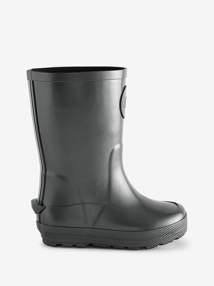 Fitflop Kids Wonderwelly Toddler Pearlized Rain Black Wellies - Image 1 of 4