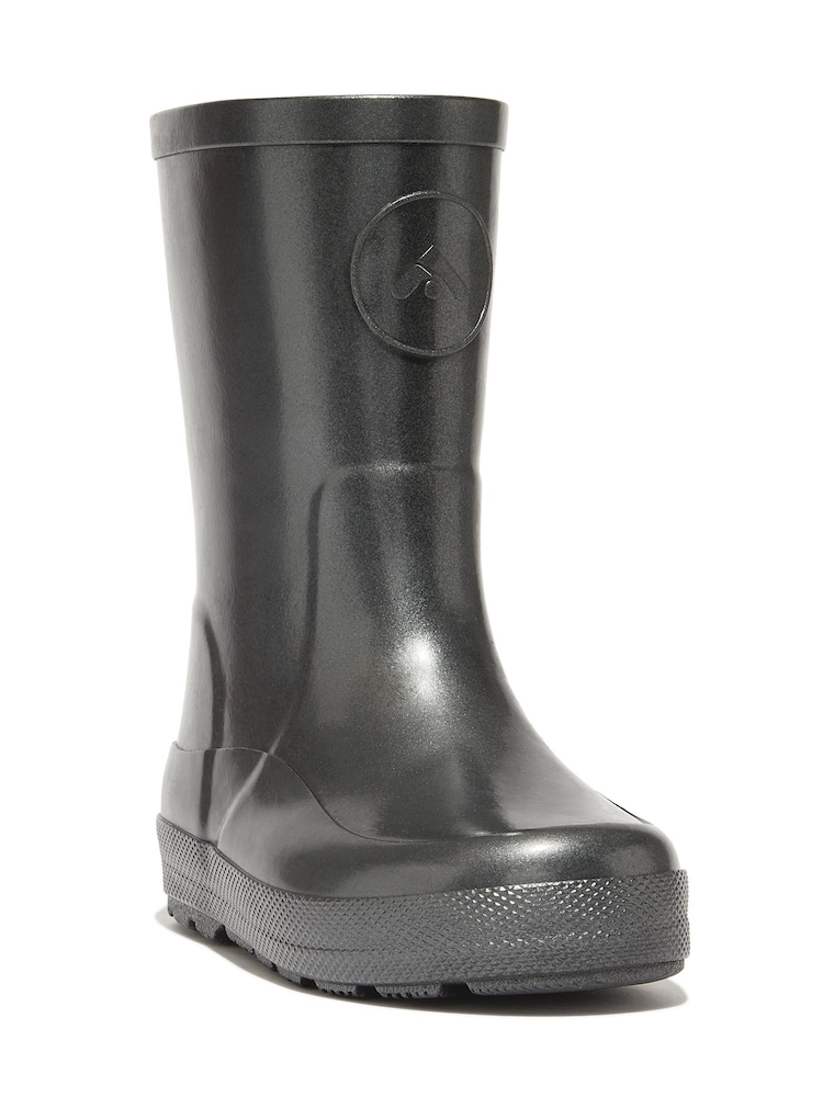 Fitflop Kids Wonderwelly Toddler Pearlized Rain Black Wellies - Image 2 of 4