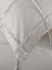 The Lyndon Company Natural Square Up Duvet Cover and Pillowcase Set - Image 6 of 6
