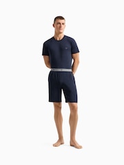 Emporio Armani Logo Waistband Short Pyjama Set - Image 1 of 4