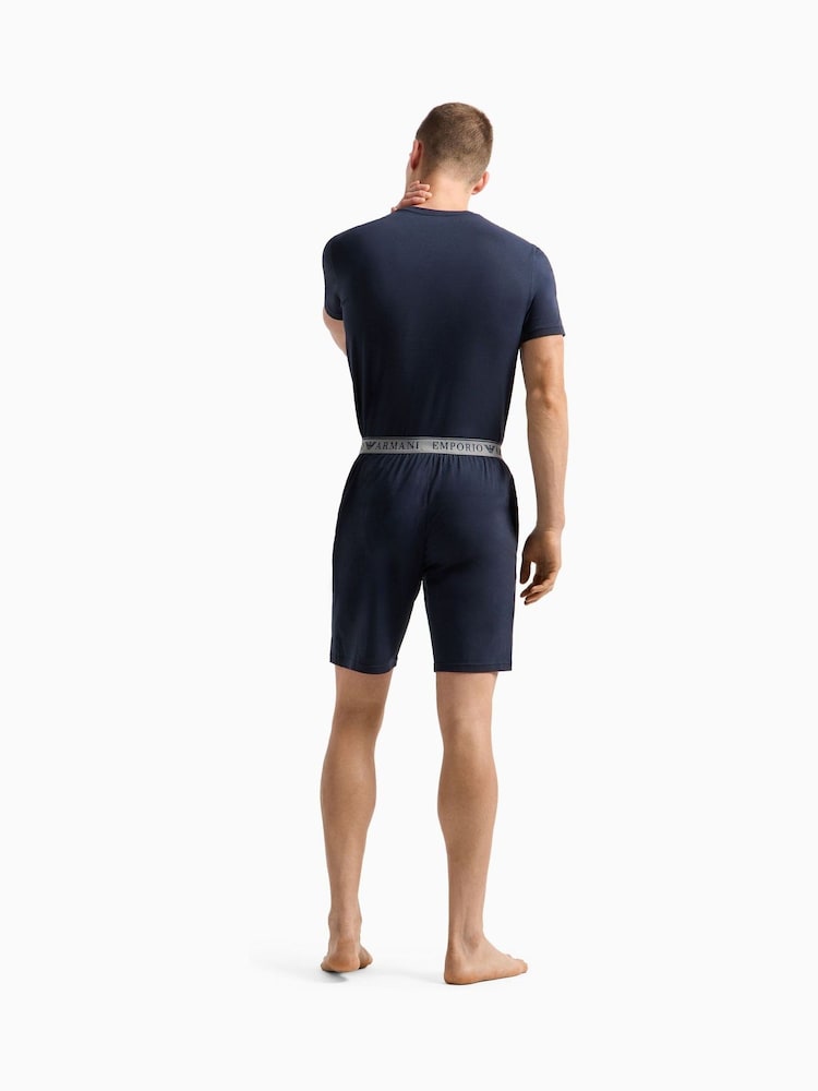 Emporio Armani Logo Waistband Short Pyjama Set - Image 2 of 4