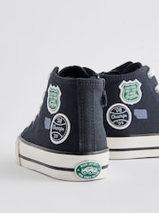 Navy Varsity Badge High Top Trainers - Image 3 of 5