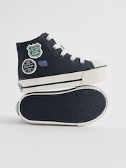 Navy Varsity Badge High Top Trainers - Image 4 of 5