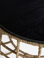 French Connection Mango Wood and Jute Chamak Coffee Table - Image 3 of 4
