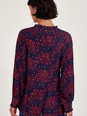 Monsoon Blue Metallic Spot Top - Image 2 of 5