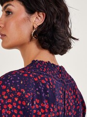 Monsoon Blue Metallic Spot Top - Image 4 of 5