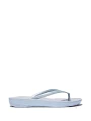 FitFlop Blue iQushion Pearlized Ergonomic Flip Flops - Image 1 of 4