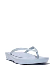 FitFlop Blue iQushion Pearlized Ergonomic Flip Flops - Image 2 of 4