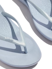 FitFlop Blue iQushion Pearlized Ergonomic Flip Flops - Image 4 of 4