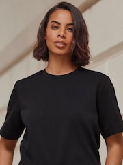Black Heavyweight Short Sleeve Crew Neck T-Shirt - Image 1 of 6