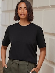 Black Heavyweight Short Sleeve Crew Neck T-Shirt - Image 2 of 6