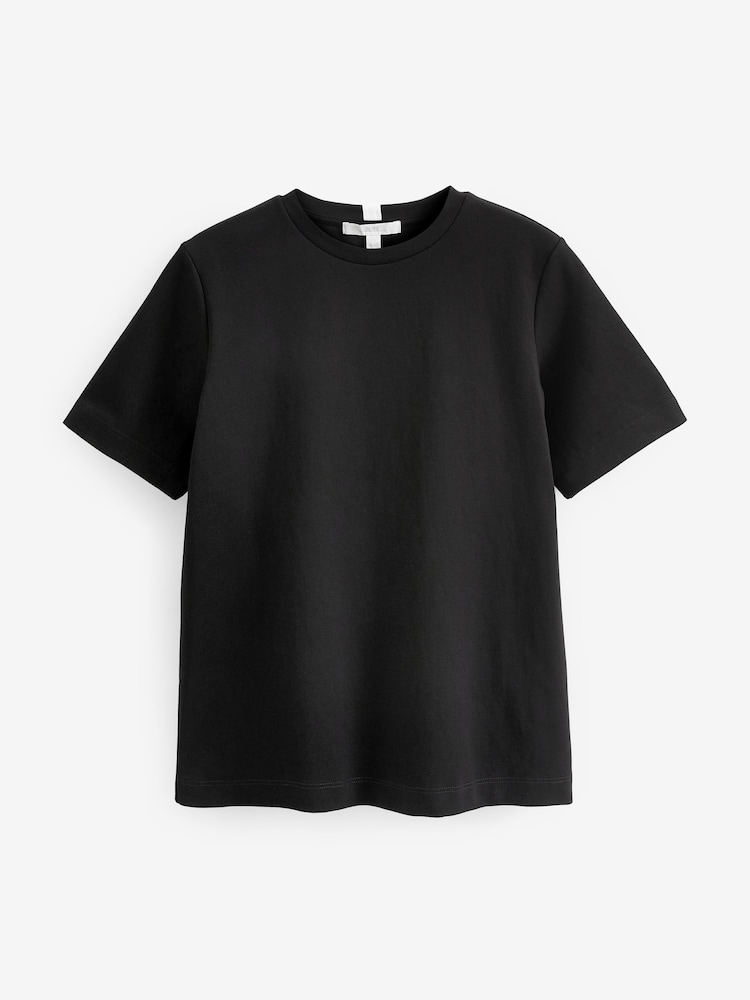 Noir - T-shirt Manche courte Col ras du cou lourd - Image 5 of 6