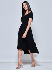 Jolie Moi Black Lenora Fit & Flare Midi Dress - Image 4 of 5